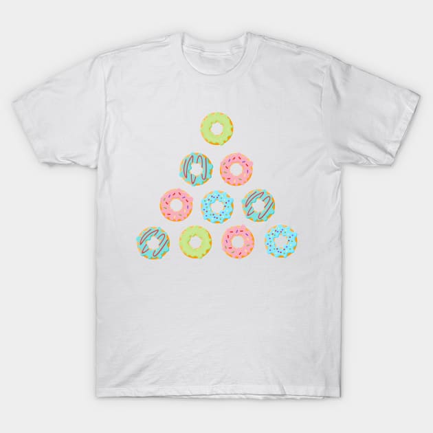 Donut christmas tree T-Shirt by lakokakr